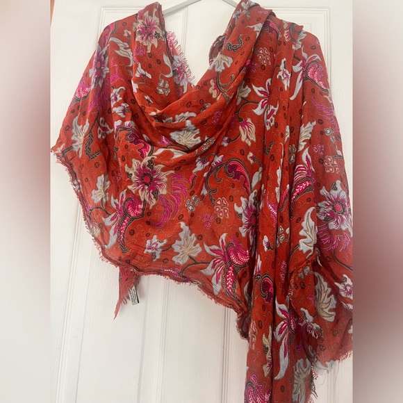 Lotte Erfurt Hjorth Floral Scarf chic comfy soft versatile boho Anthropologie - Picture 6 of 8